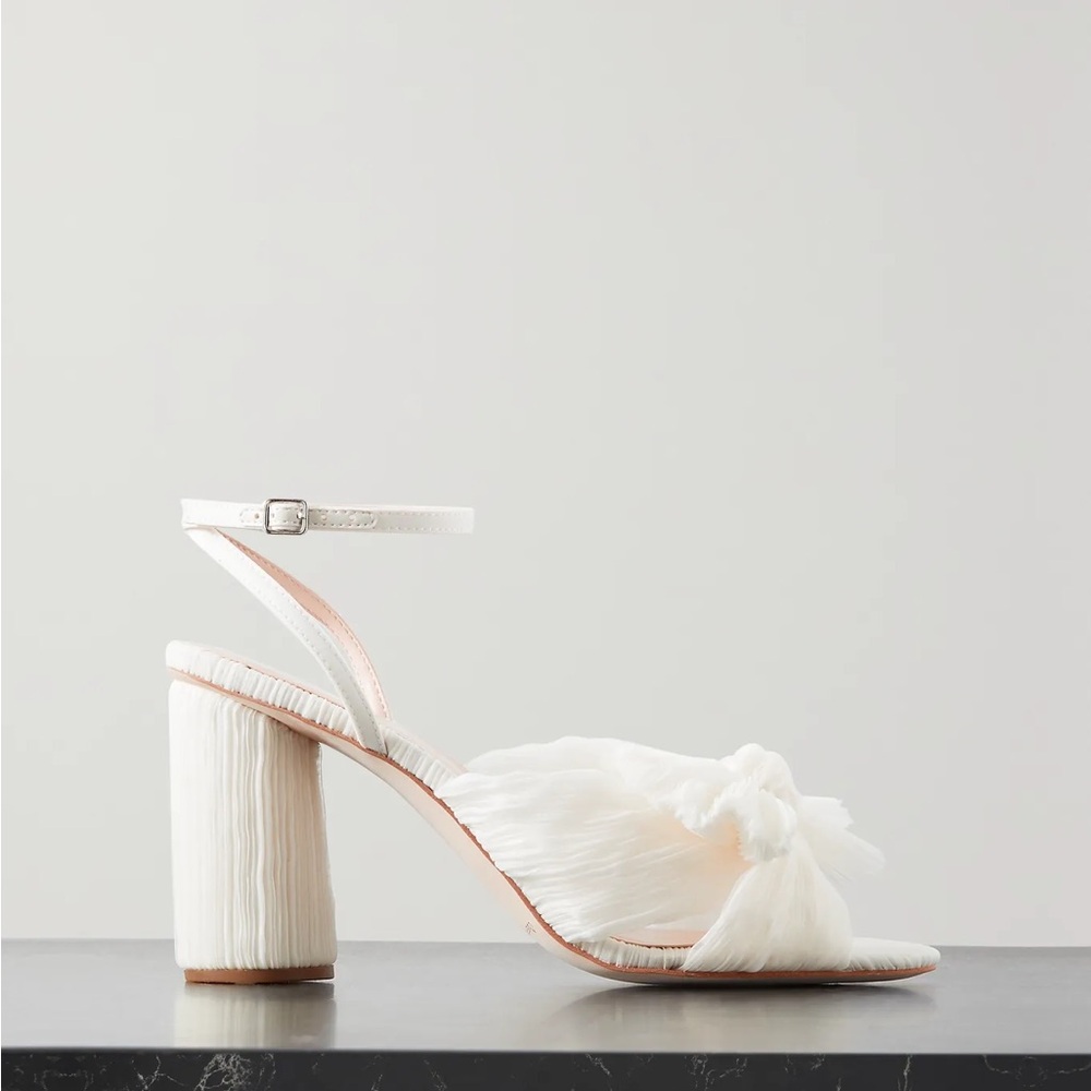 Loeffler Randall Camellia Pleated Bow Heel with Ankle Strap - Picture 2 of 8
